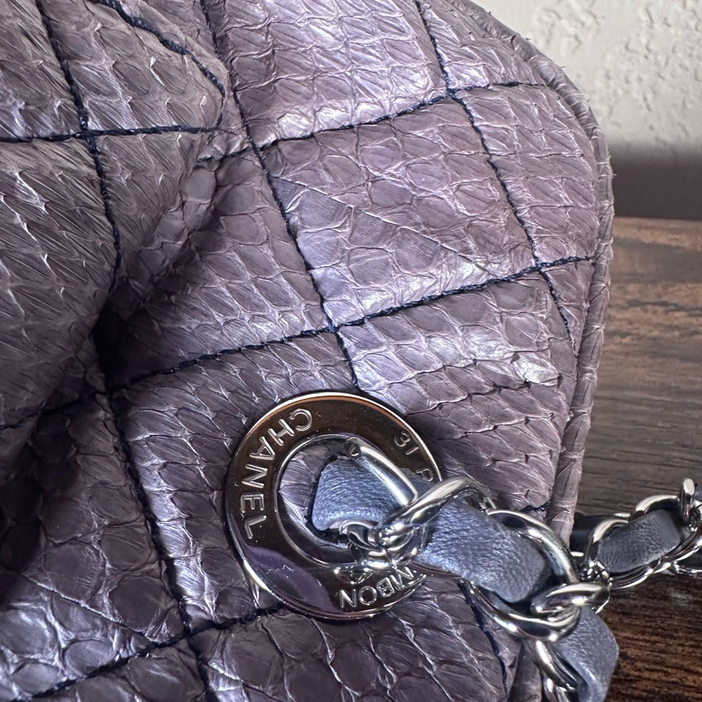 Authentic Python Chanel Metallic Large Shoulder Bag - Picture 16 of 16